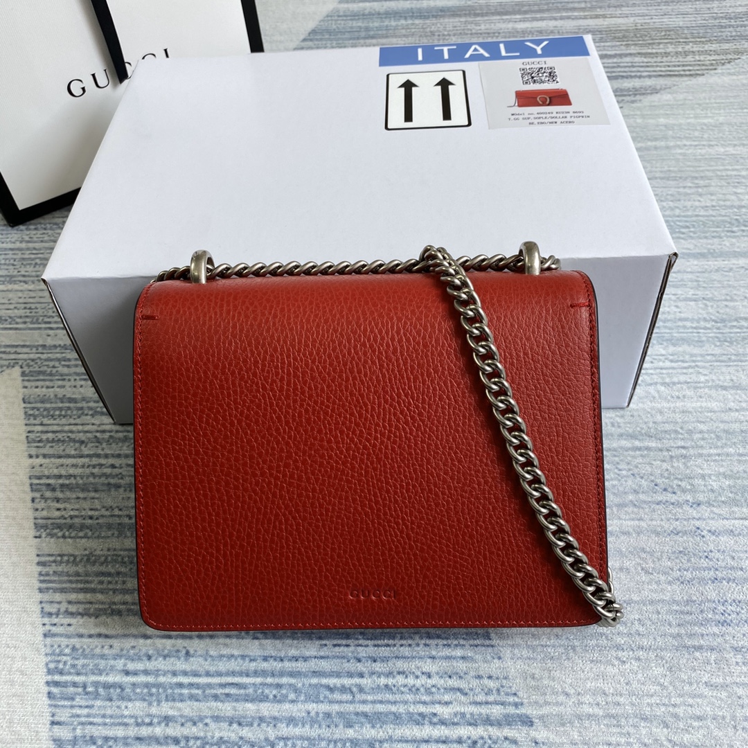 Gucci Dionysus Leather Mini Bag Red Shoulder Bag 421970